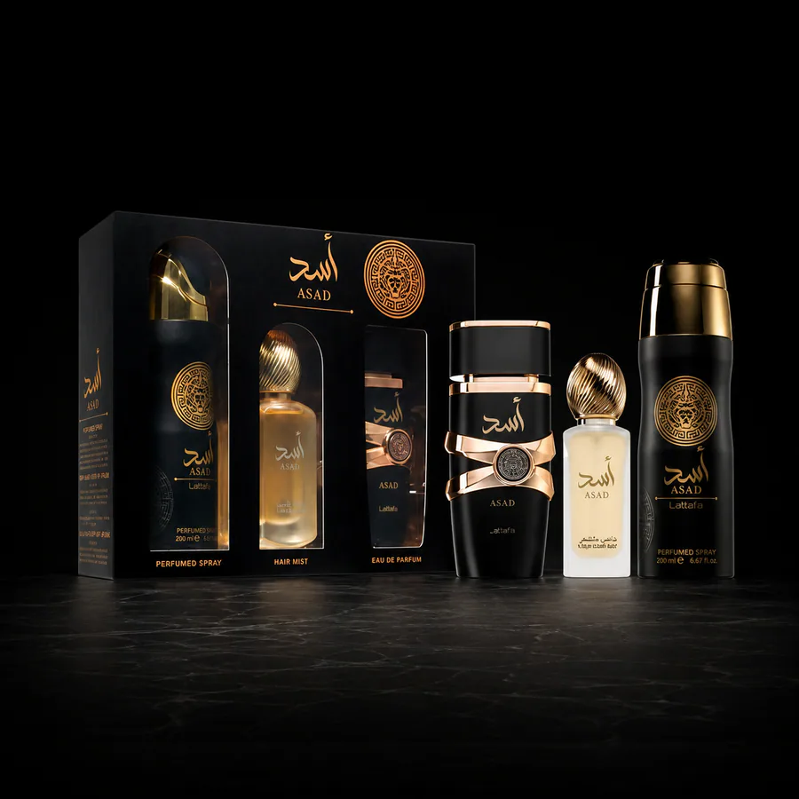 Lattafa Asad Gift Set de 3 piezas